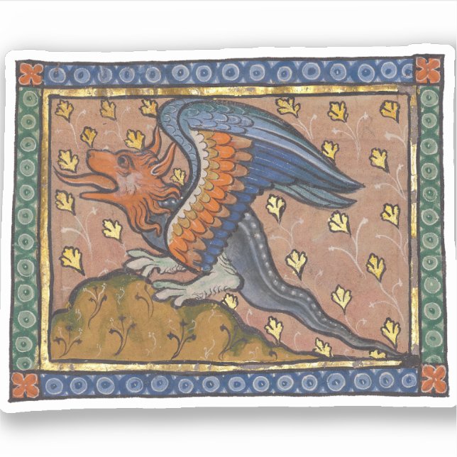 Sticker Dragon Bestiaire Médiéval c. 1270 (Devant)
