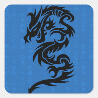 Sticker Dragon Bleu
