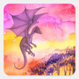 Sticker Dragon carré