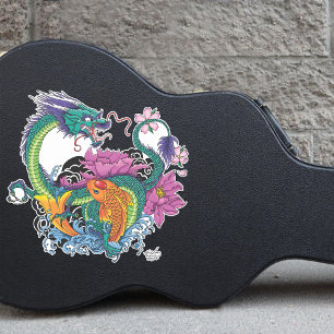 Sticker Dragon d'eau chinois Poisson Koi