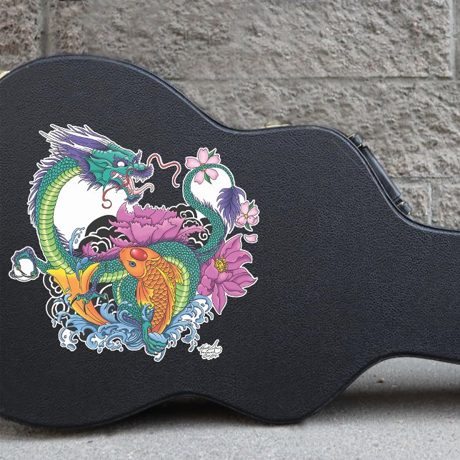 Sticker Dragon d'eau chinois Poisson Koi (Créateur téléchargé)