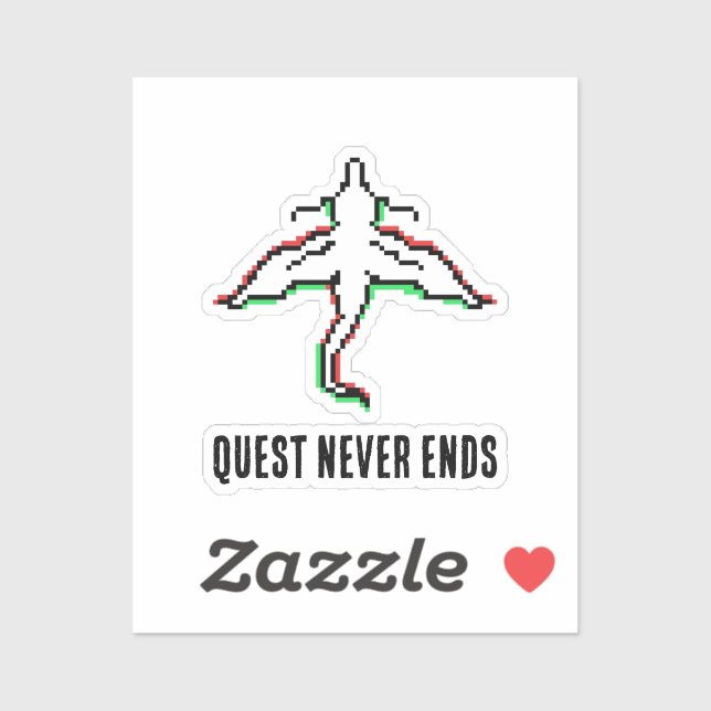 Sticker Dragon Rétro Glitch (Feuille)