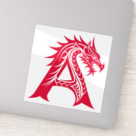 Sticker Dragon Styled Letter A, Dragon Alphabet, Monogram