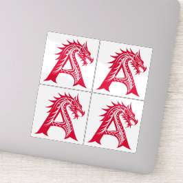 Sticker Dragon Styled Letter A, Dragon Alphabet, Monogram