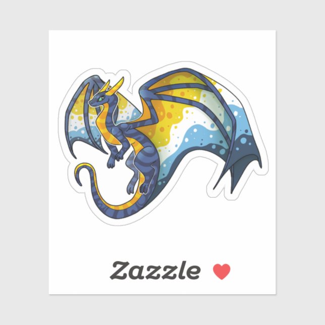 Sticker Dragon "Sunset" Aroace Pride (Feuille)