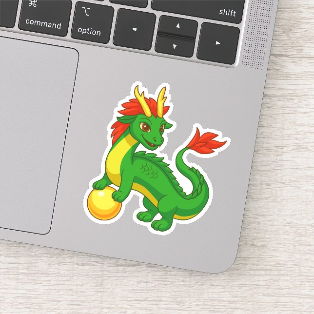 Sticker Dragon vert chinois (Détail)