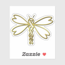 Dragonfly avec des rubans de cancer