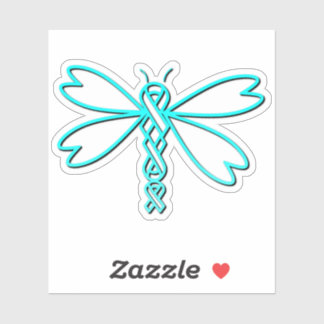 Sticker Dragonfly avec des rubans de cancer