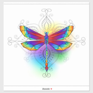 Sticker Dragonfly en arc-en-ciel