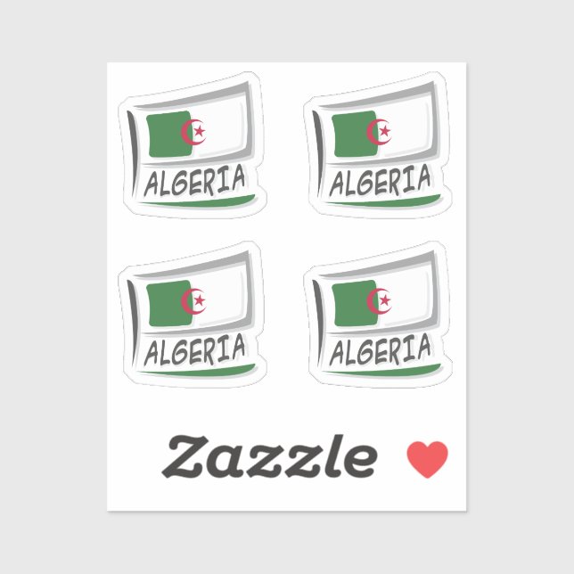 Sticker Drapeau Algérie Pride X (Feuille)