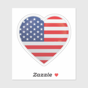 Sticker Drapeau America Love