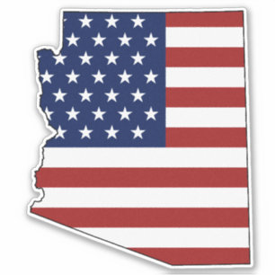 Sticker Drapeau américain de l'Arizona