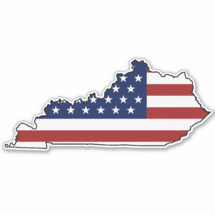 Sticker Drapeau américain Kentucky