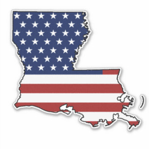 Sticker Drapeau américain Louisiane