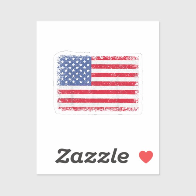 Sticker Drapeau Américain Patriotique Pour Hommes Femmes E (Feuille)