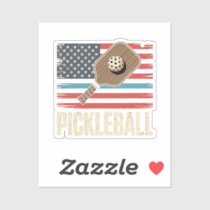Sticker Drapeau américain Pickleball