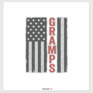 Sticker Drapeau américain vintage vectoriel patriotique Gr