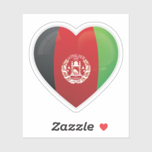 Sticker Drapeau Amour Afganistan