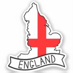 Sticker Drapeau Angleterre Carte Patriotique Fierté Anglai