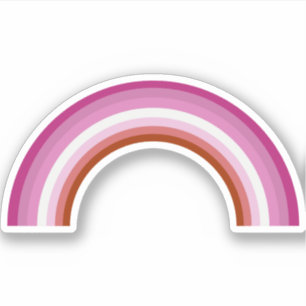 Sticker Drapeau arc-en-ciel rose de la fierté lesbienne