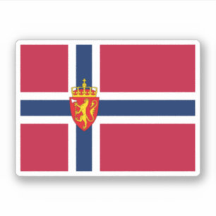 Sticker Drapeau/Armoiries de Norvège