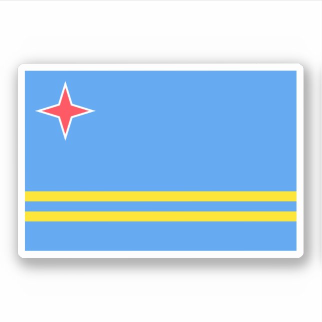 Sticker Drapeau Aruba (Devant)