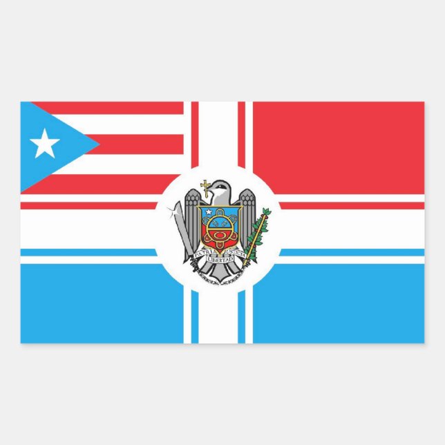 Sticker Drapeau Bandera Pitirre-Porto Rico (Devant)