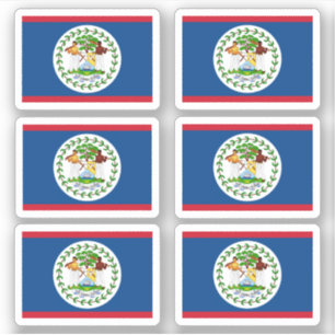 Sticker Drapeau bélizien