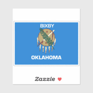 Sticker Drapeau Bixby Oklahoma