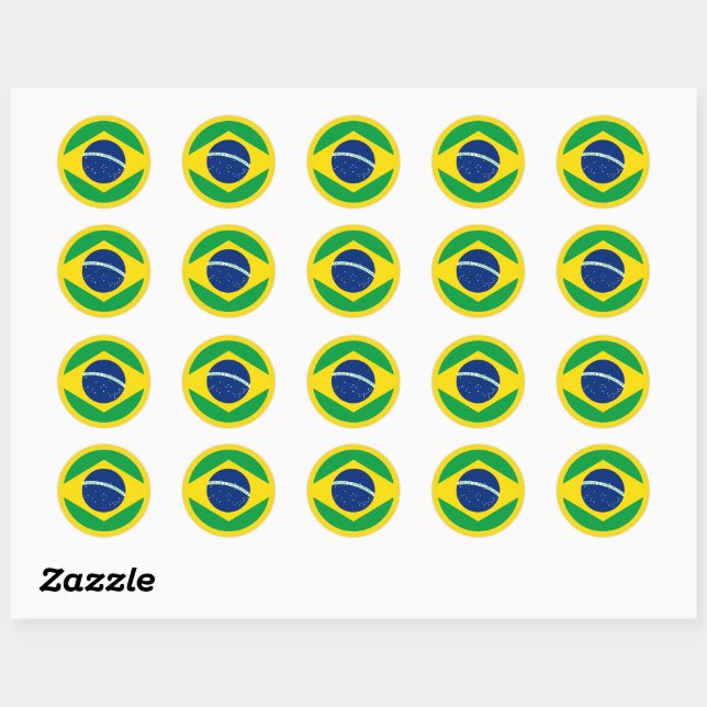 Sticker drapeau brésilien (Feuille)