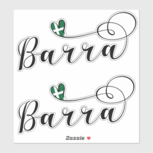 Sticker Drapeau cardiaque de Barra, Barraigh, Hébrides ext