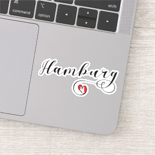 Sticker Drapeau cardiaque de Hambourg