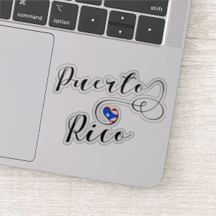 Sticker Drapeau cardiaque Porto Rico