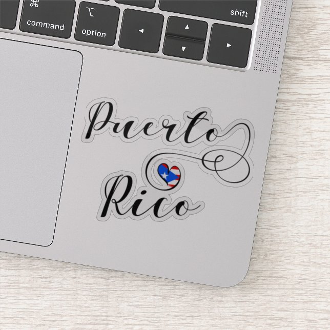Sticker Drapeau cardiaque Porto Rico (Détail)