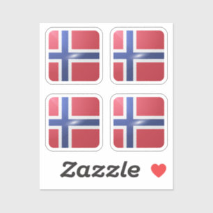 Sticker Drapeau carré de Norvège