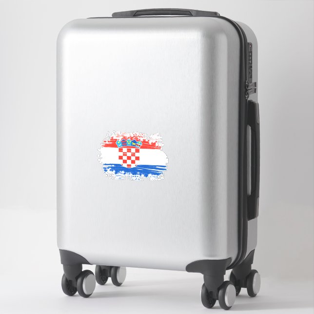 Sticker Drapeau croate (Sur valise)