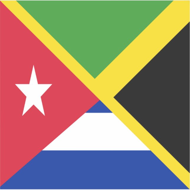 Sticker Drapeau cubain jamaïcain | Jamaïque Cuba (Devant)