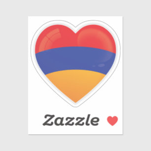 Sticker Drapeau d'amour de l'Arménie