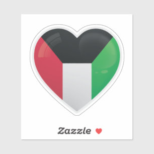 Sticker Drapeau d'amour du Koweït