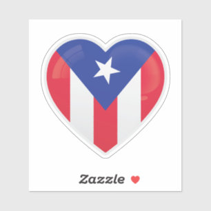 Sticker Drapeau d'amour Porto Rico
