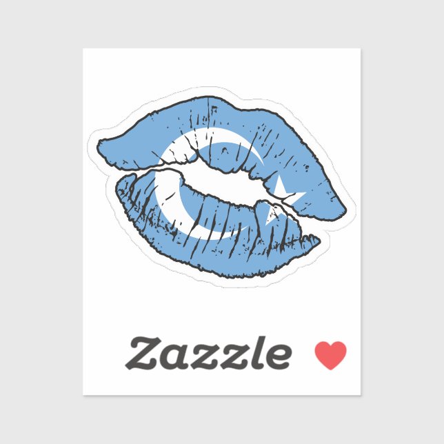 Sticker Drapeau d'amour Uyghur Uighur Lipstick (Feuille)