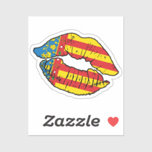 Sticker Drapeau d'amour Valence Valencienne Lipstick