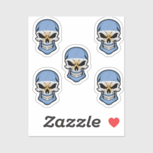 Sticker Drapeau d'Argentine Crâne Souriant