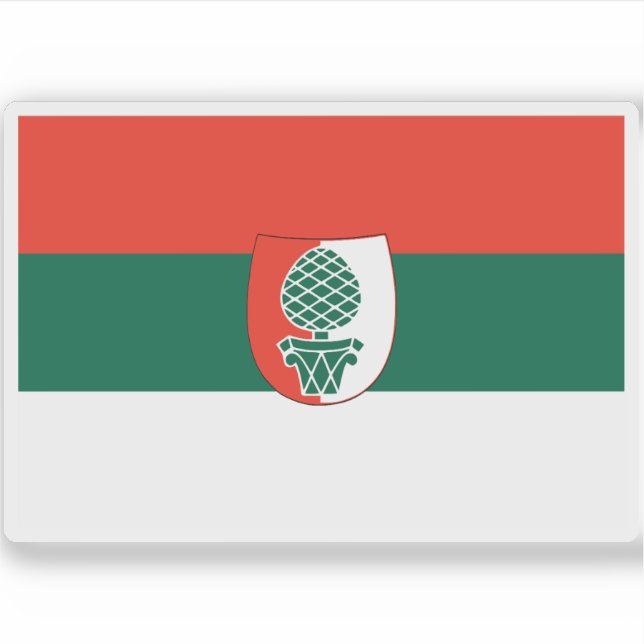 Sticker Drapeau d'Augsbourg, Allemagne (Devant)