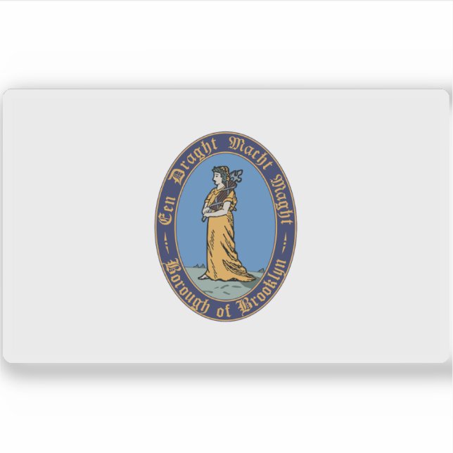 Sticker Drapeau de Brooklyn, New York (Devant)