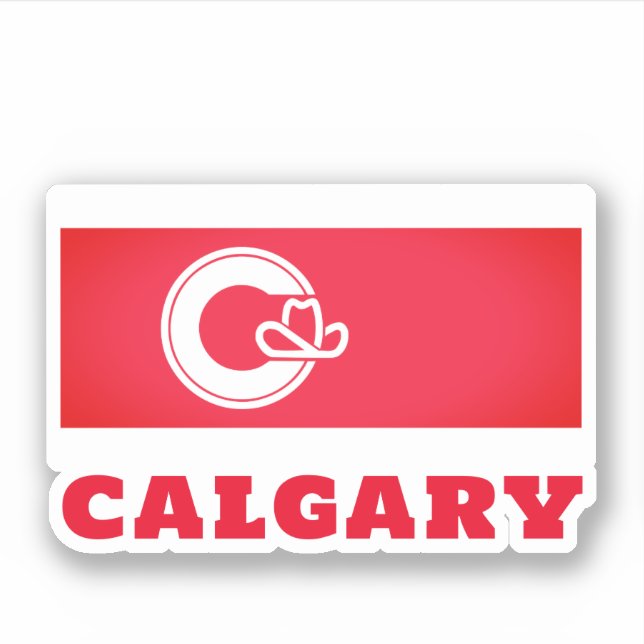 Sticker Drapeau de Calgary, CANADA (Devant)