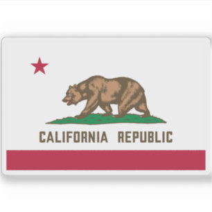 Sticker Drapeau de Californie