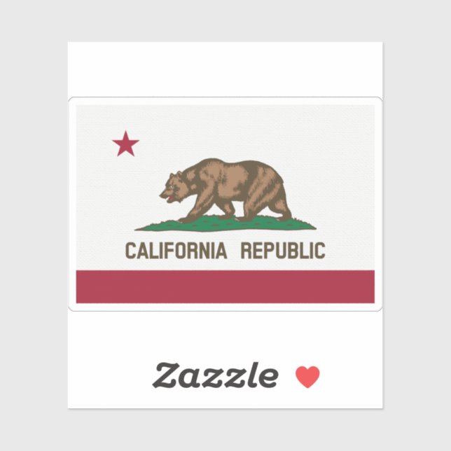 Sticker Drapeau de Californie Modèle (Feuille)