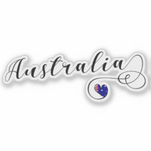 Sticker Drapeau de coeur de l'Australie