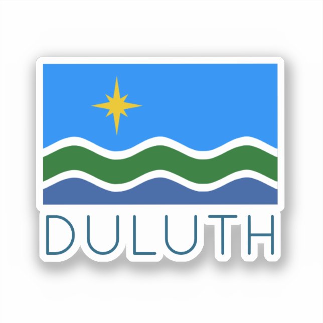 Sticker Drapeau de Duluth, MN (Recto)